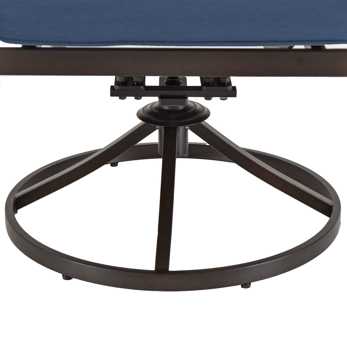 High-Back Swivel Chairs with Round Gas Fire Pit Table