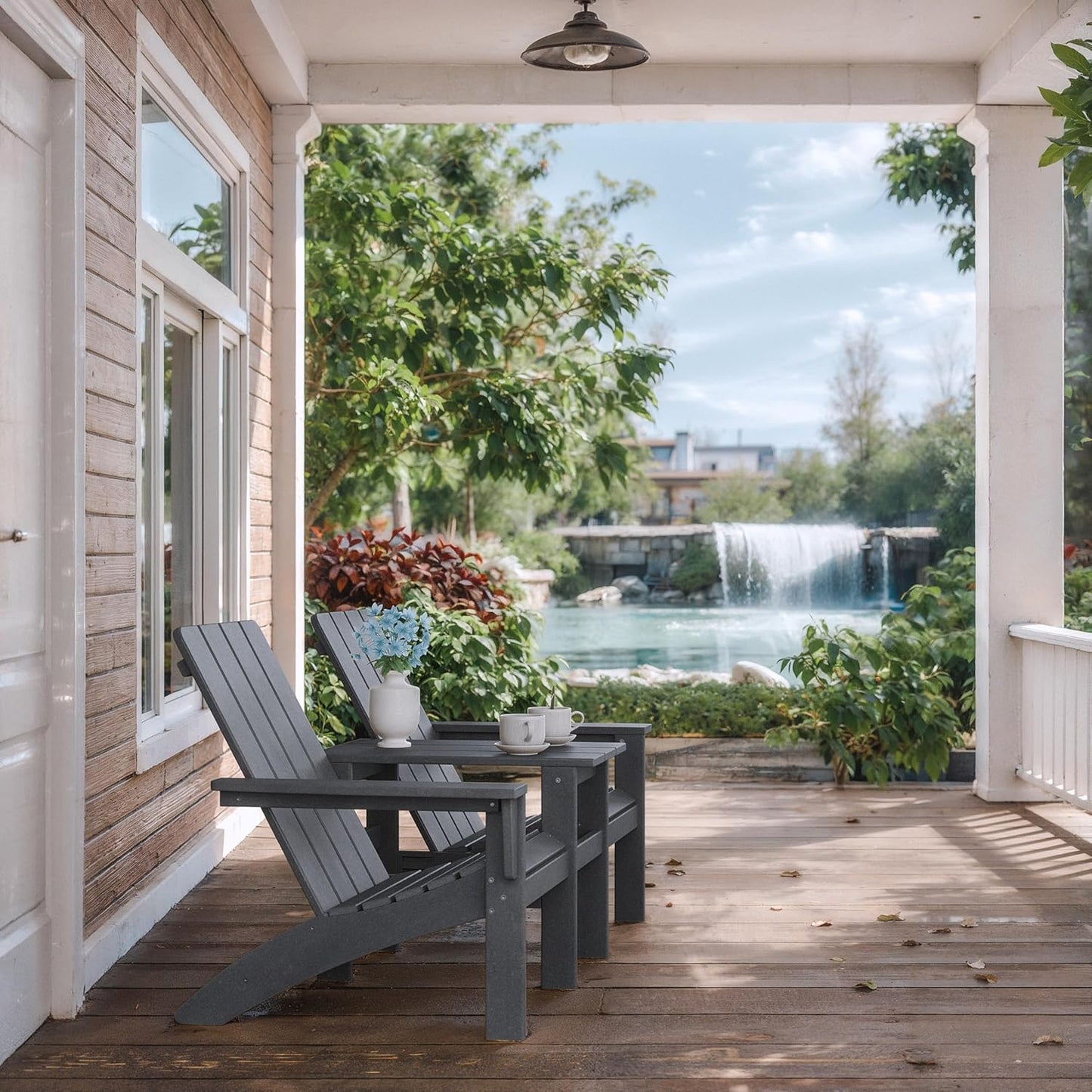 4-Seat Adirondack Chair Set with Side Table